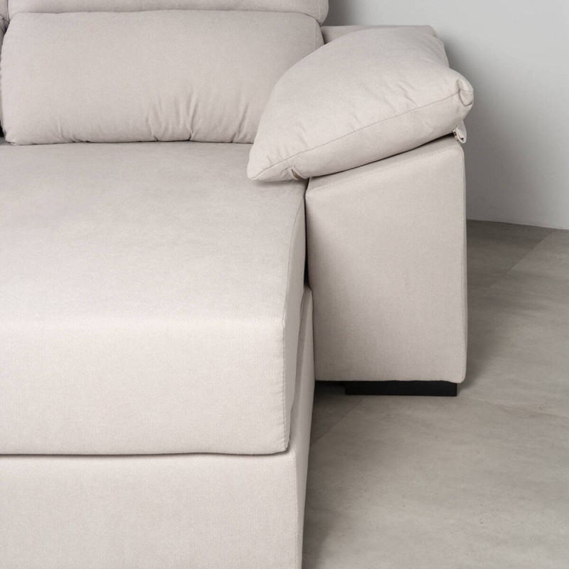 Sofá Nilo Chaise Longue derecho con Deslizantes con Pufs 285cm