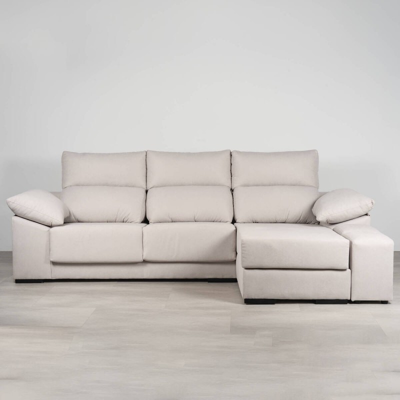 Sofá Nilo Chaise Longue derecho con Deslizantes con Pufs 285cm