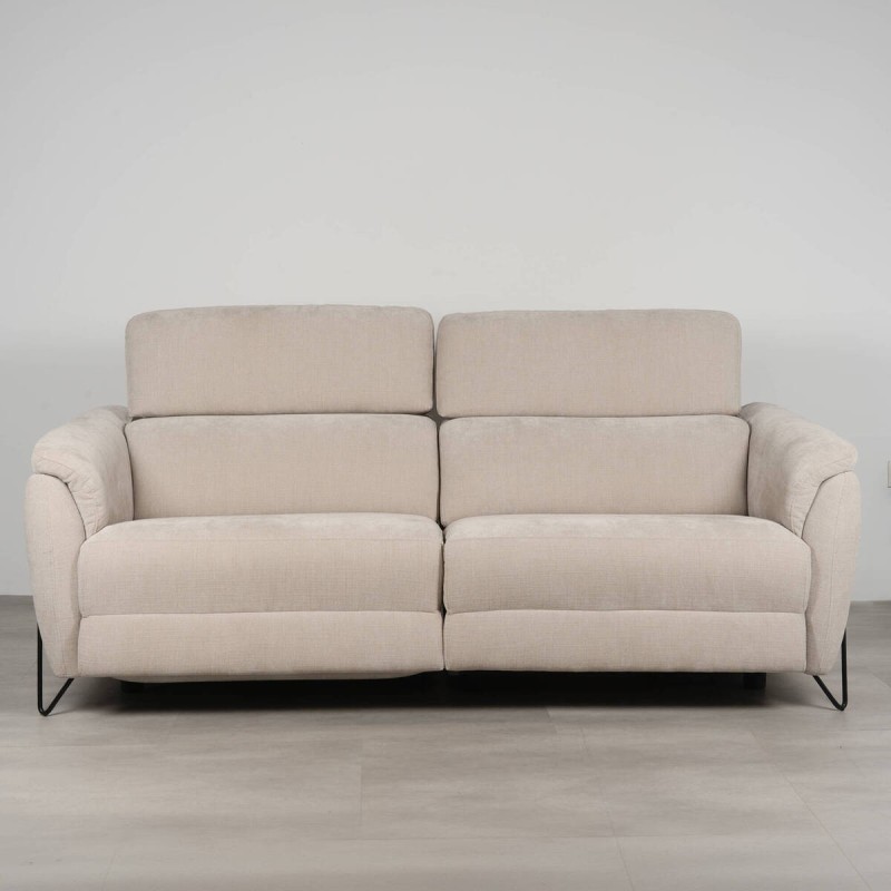 Sofá Estela relax motorizado con cabezal reclinable y USB 205cm