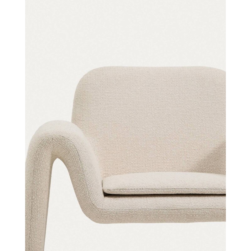 Butaca Melvia de chenilla beige