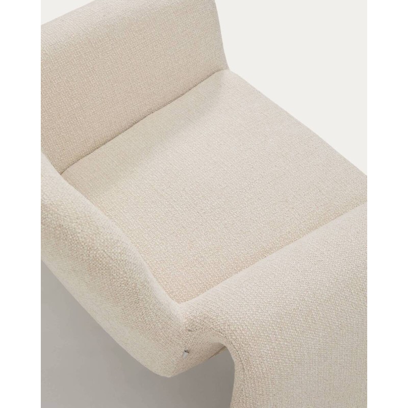 Butaca Melvia de chenilla beige