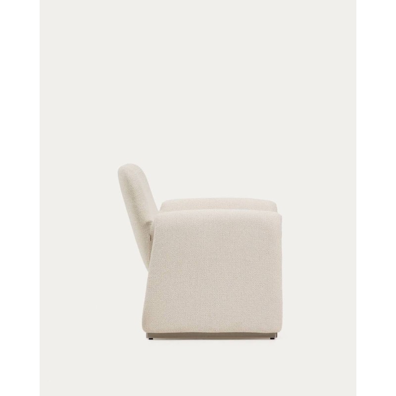Butaca Melvia de chenilla beige