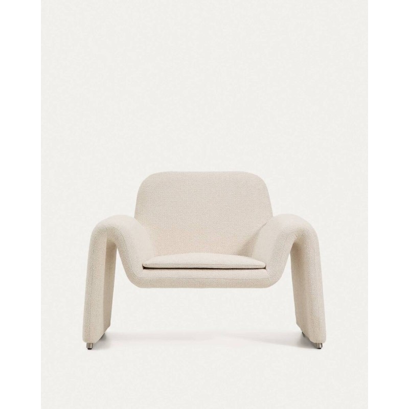 Butaca Melvia de chenilla beige