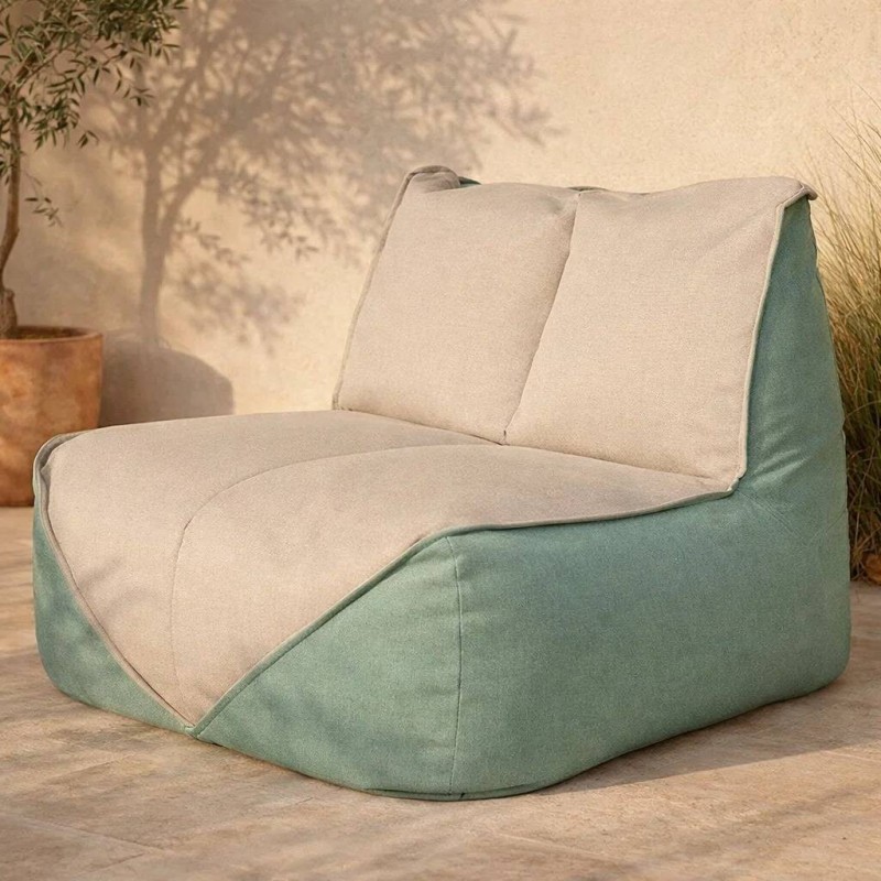 Sillón Luma lounge bicolor de exterior en tejido olefina 85x95x72cm