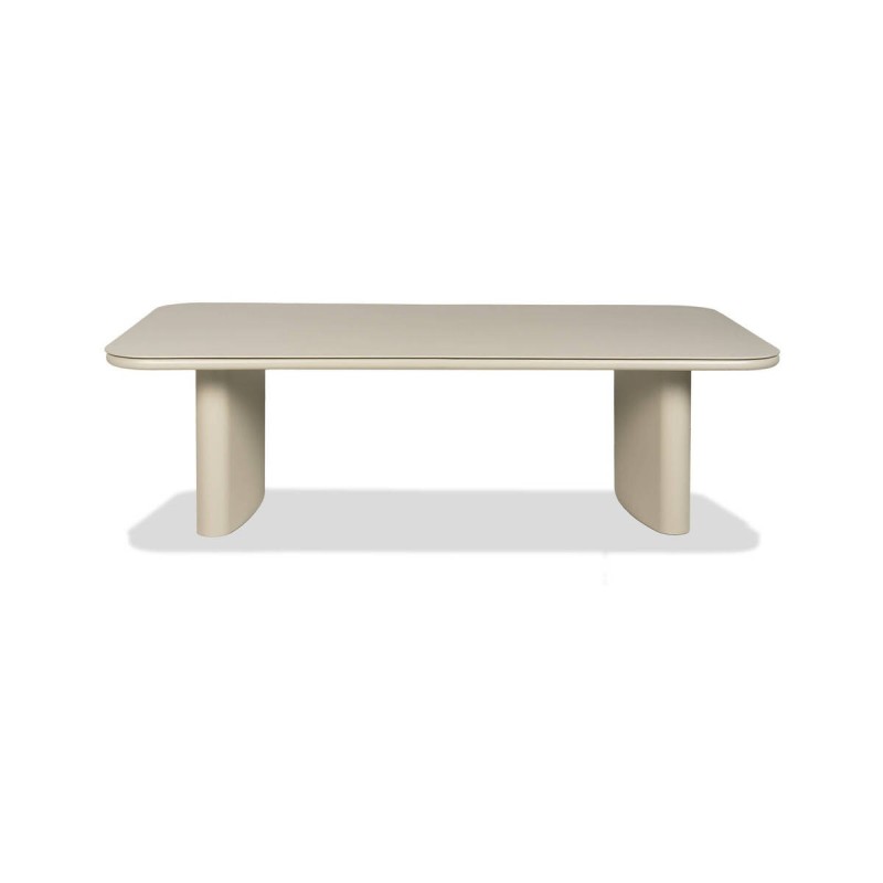 Mesa de centro Cordelia de aluminio gris 130x70x38cm