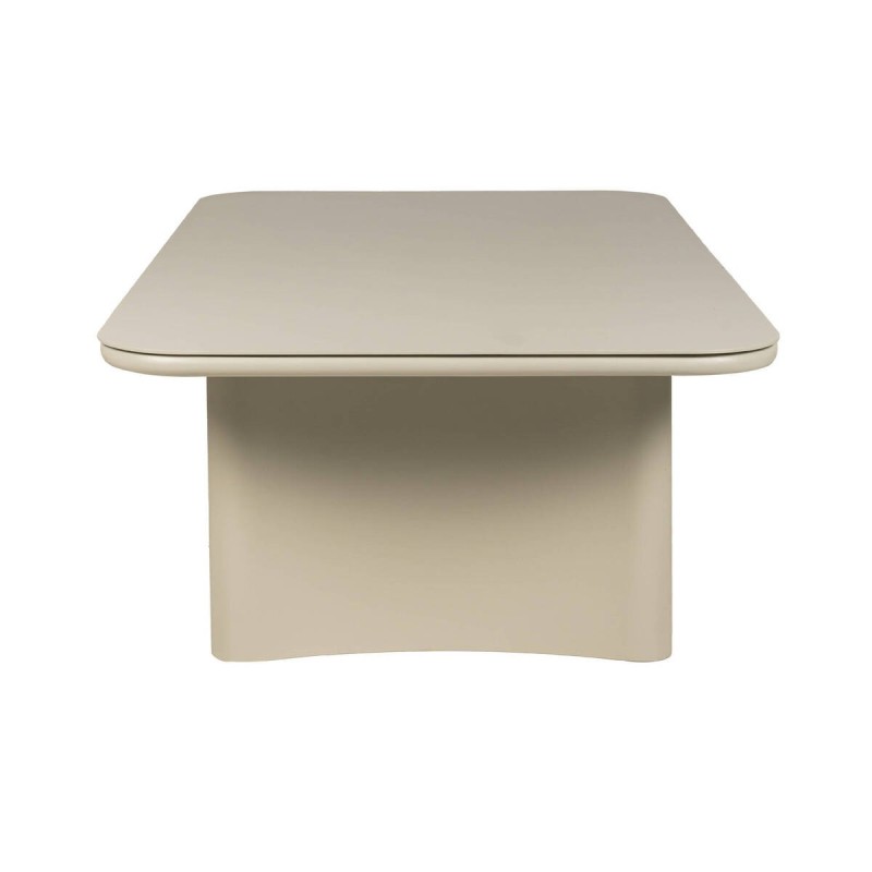 Mesa de centro Cordelia de aluminio gris 130x70x38cm