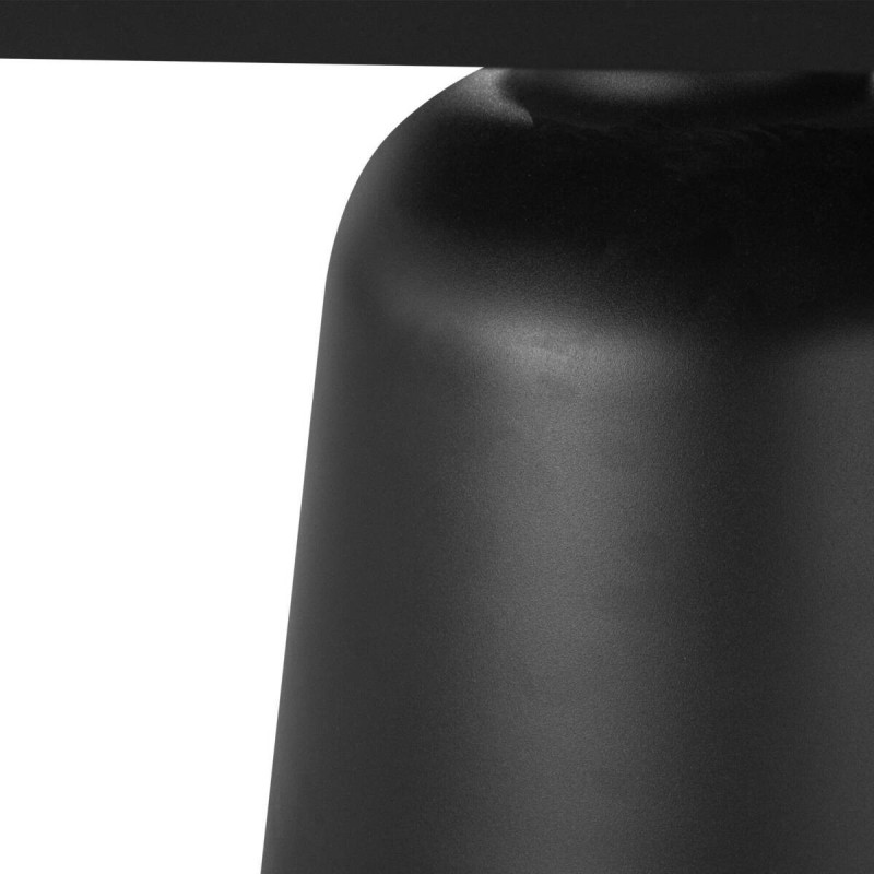 Mesa de comedor de tapa de cristal y base cónica doble 238x110x74cm