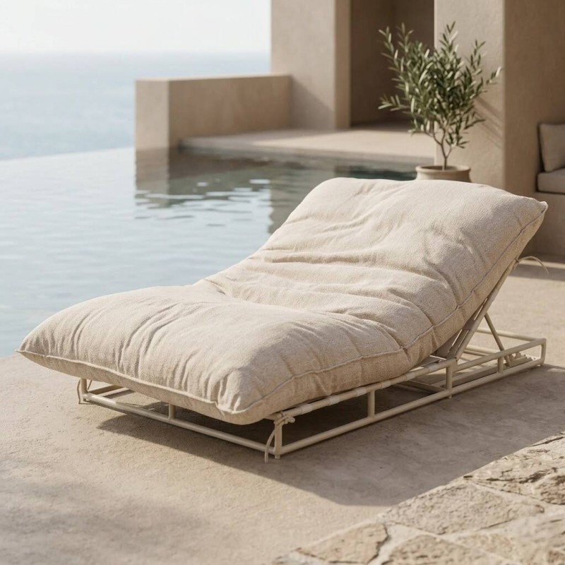 Coral Lounger con estructura de aluminio 195 x 127 x 40 cm