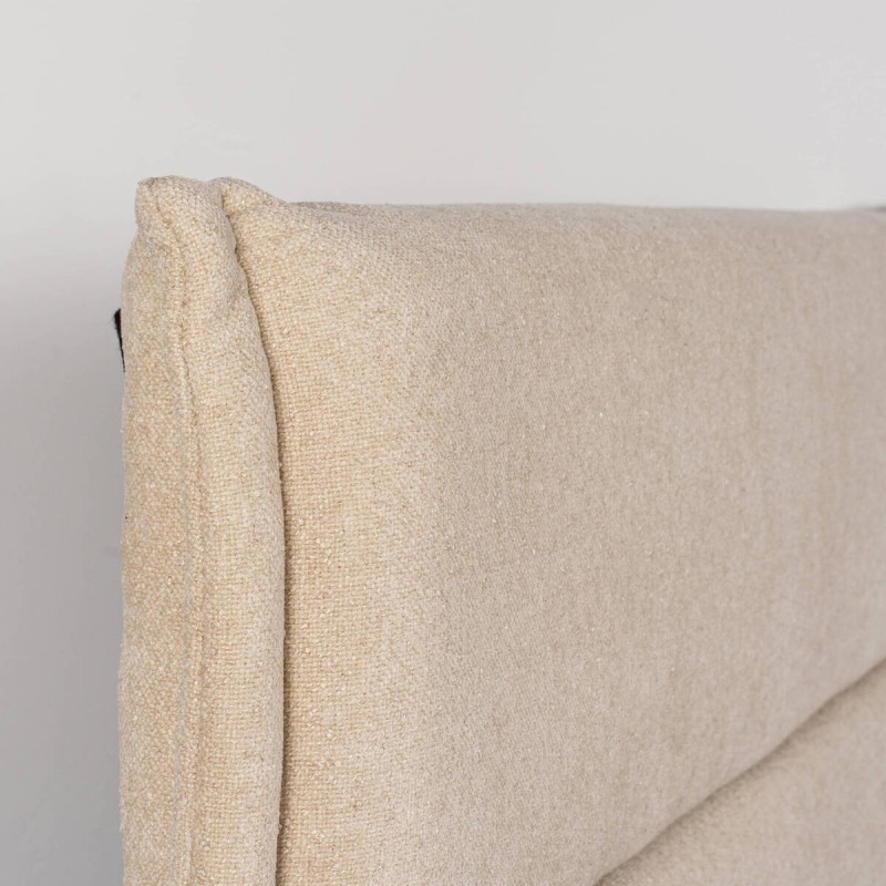 Cabecero Brisa Tapizado en Bouclé Beige para Cama de 90 cm