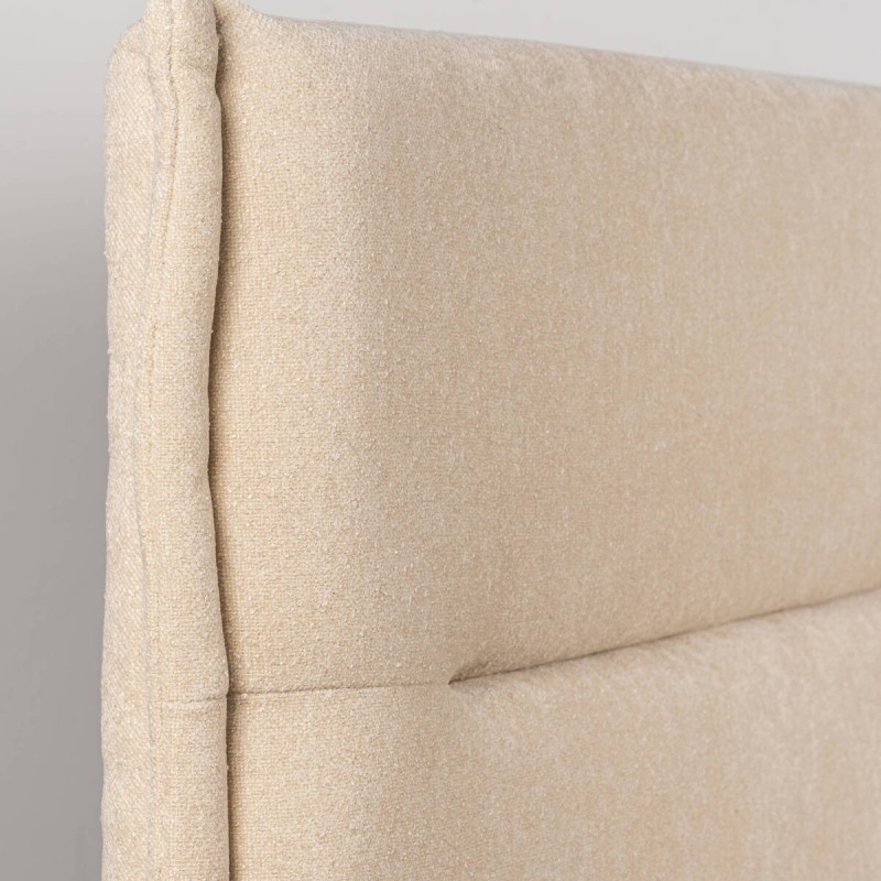 Cabecero Brisa Tapizado en Bouclé Beige para Cama de 180 cm