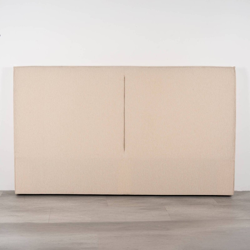 Cabecero Aran Tapizado en Chenilla Velvet Beige para Cama de 150 cm