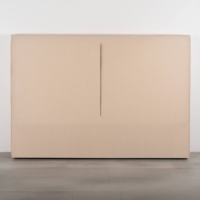 Cabecero Aran Tapizado en Chenilla Velvet Beige para Cama de 150 cm