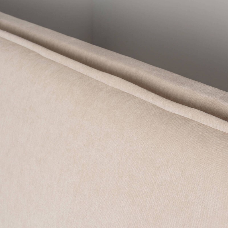 Cama con Canapé Sela Tapizada en Lino Beige para Colchón 180x200 cm