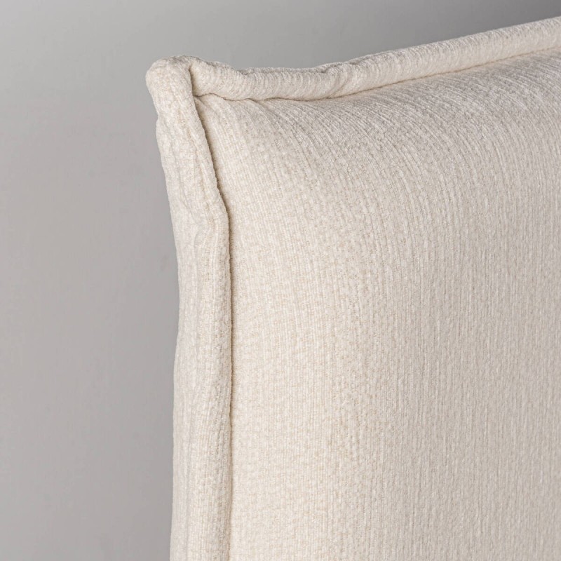 Cabecero Varen Tapizado en Chenilla Velvet Blanco para Cama de 180 cm
