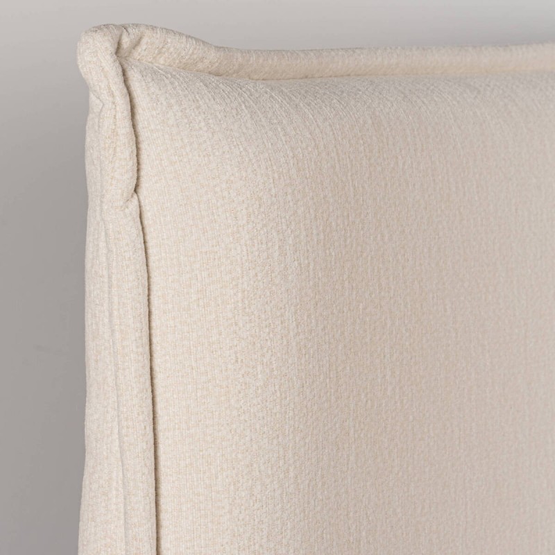 Cabecero Varen Tapizado en Chenilla Velvet Blanco para Cama de 150 cm