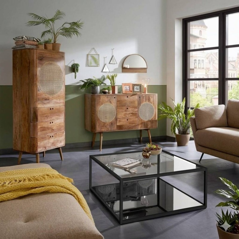 Mesa de centro cuadrada blackhill 80x80cm