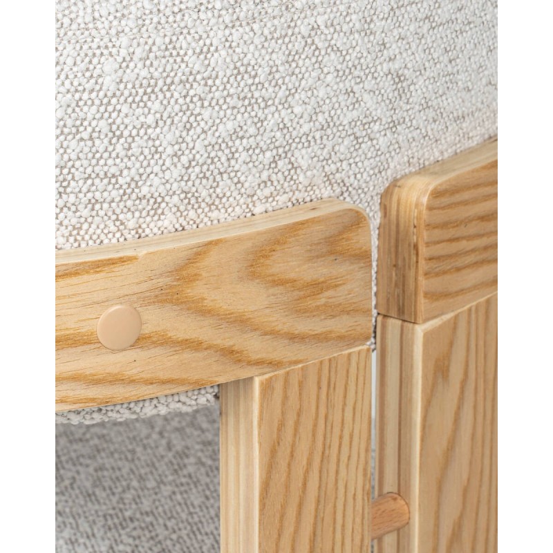 Silla curva Tove de madera contrachapada roble 55x50x74cm