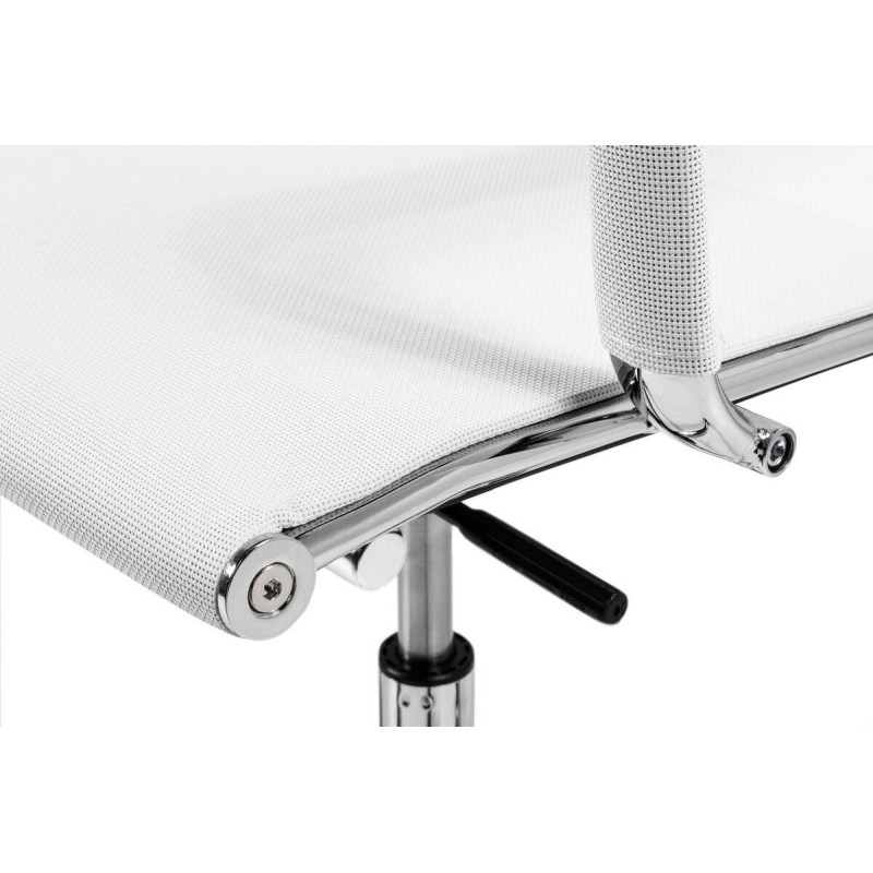 Silla oficina respaldo bajo malla blanca 55x61x96cm