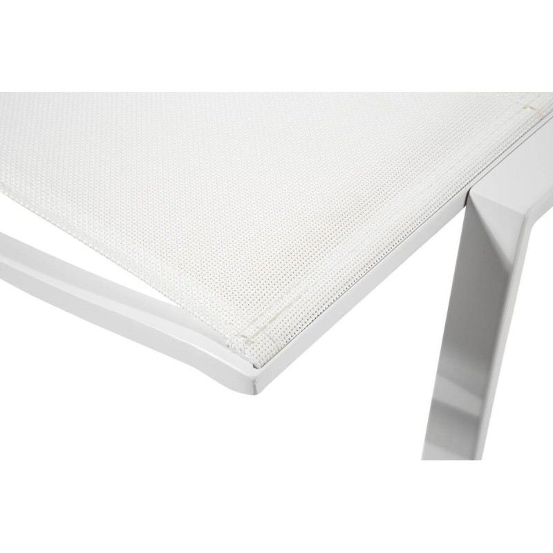 Tumbona blanco mate con ruedas 193x60x34cm