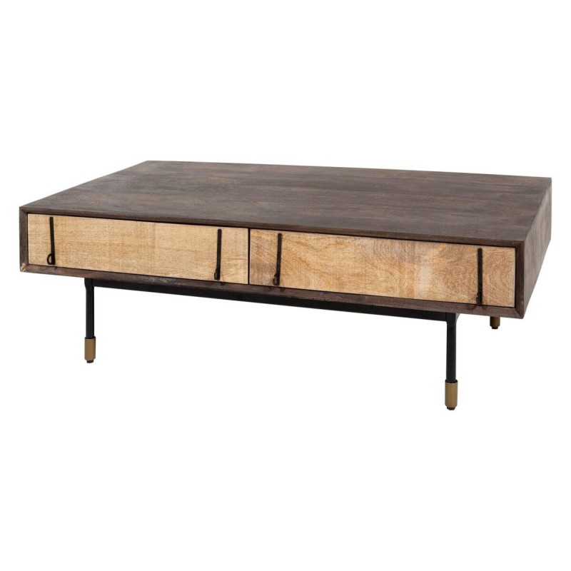 Mesa centro nairobi madera acacia y mango con dos cajones 110x60x36cm