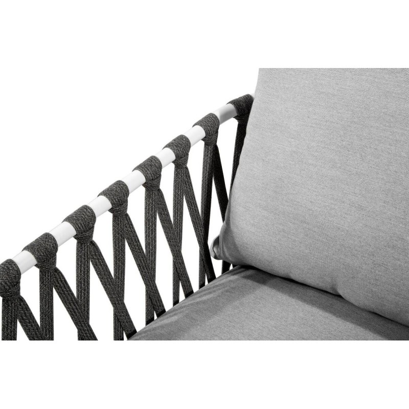 Sillón exterior virgo aluminio - cuerda gris 85x82x73cm