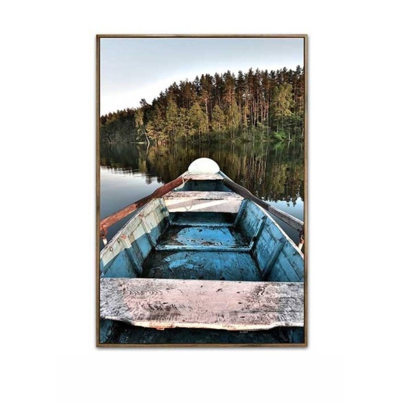 CUADRO BARCA DE MADERA (92,5 x 62,5cm)