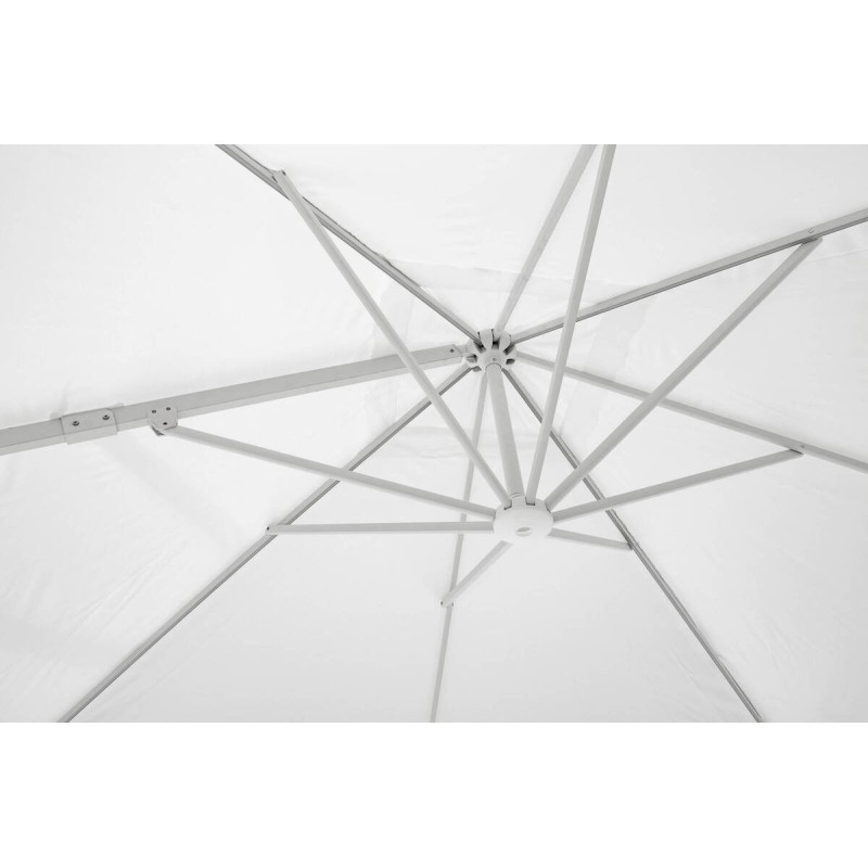 PARASOL ROMA 300X300CM BLANCO MATE TEJIDO BLANCO ROTO