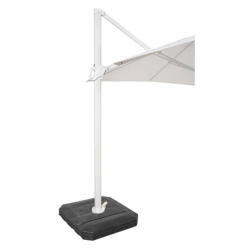 PARASOL ROMA 300X300CM BLANCO MATE TEJIDO BLANCO ROTO