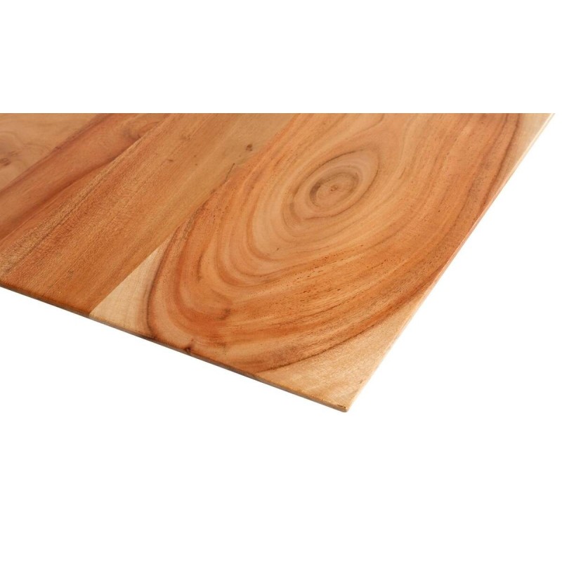 Mesa comedor rectangular de madera de acacia y metal negro 200x100x76cm