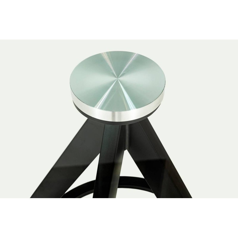 Mesa de comedor redonda en cristal y acero 120x75cm