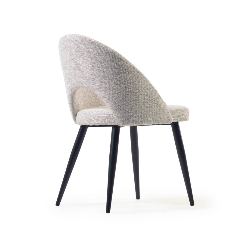 Silla mael beige y patas negras