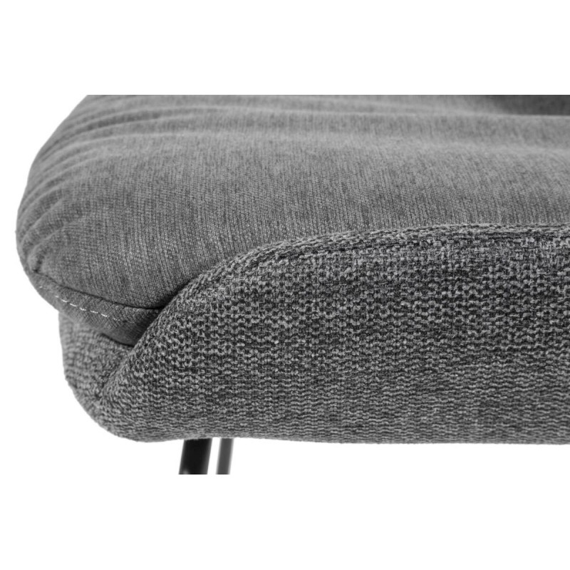 Silla patas negro mate asiendo acolchado 53x63x90cm
