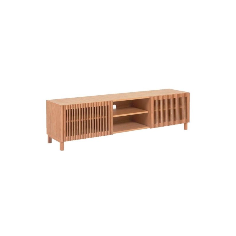 MUEBLE TV BEYLA 2 PUERTAS DE MADERA MACIZA Y CHAPA DE ROBLE 180X49,5 CM FSC 100% FSC 100% 49,5 X 180 X 42,5