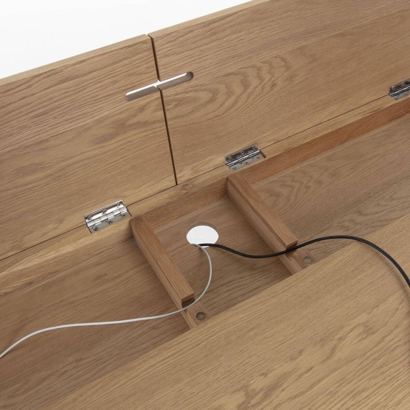 ESCRITORIO JULIA CHAPA Y MADERA MACIZA DE FRESNO 120x65cm