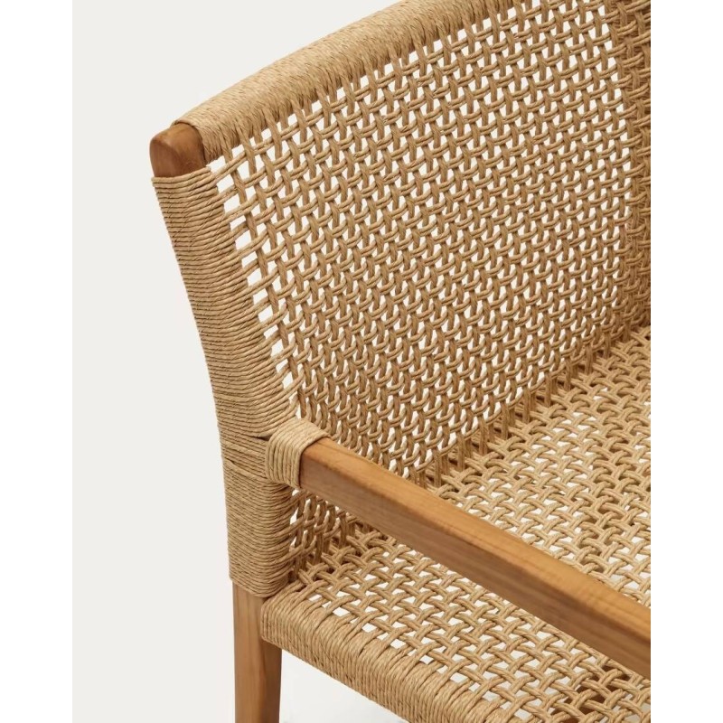 Sillón sabolla de madera maciza de teca 78x69x76cm