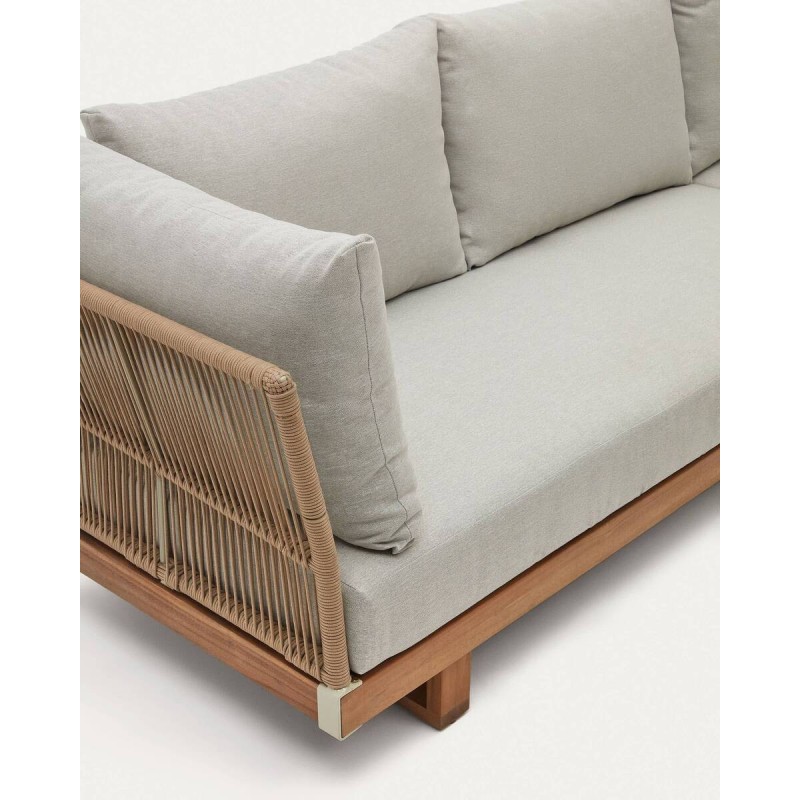 Set raco de sofá rinconero 5 plazas y mesa de centro de acacia