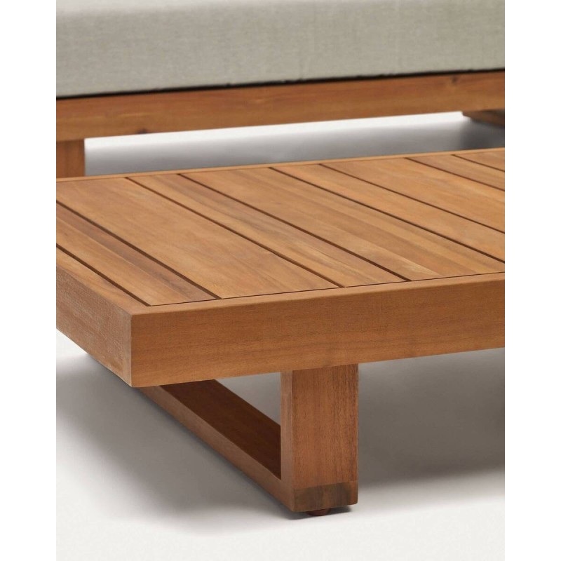 Set raco de sofá rinconero 5 plazas y mesa de centro de acacia