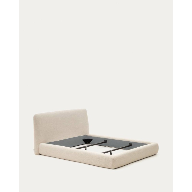 Cama desenfundable martina de borreguito crudo para colchón 180x200cm