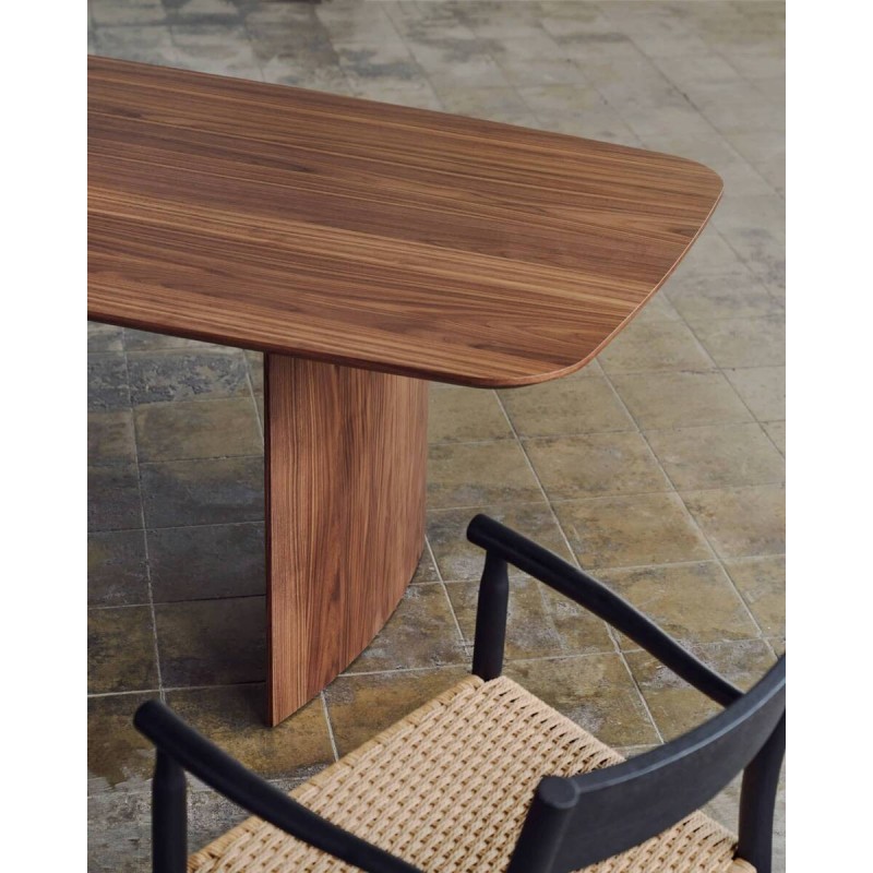 Mesa litto de chapa de nogal 200x100x75cm