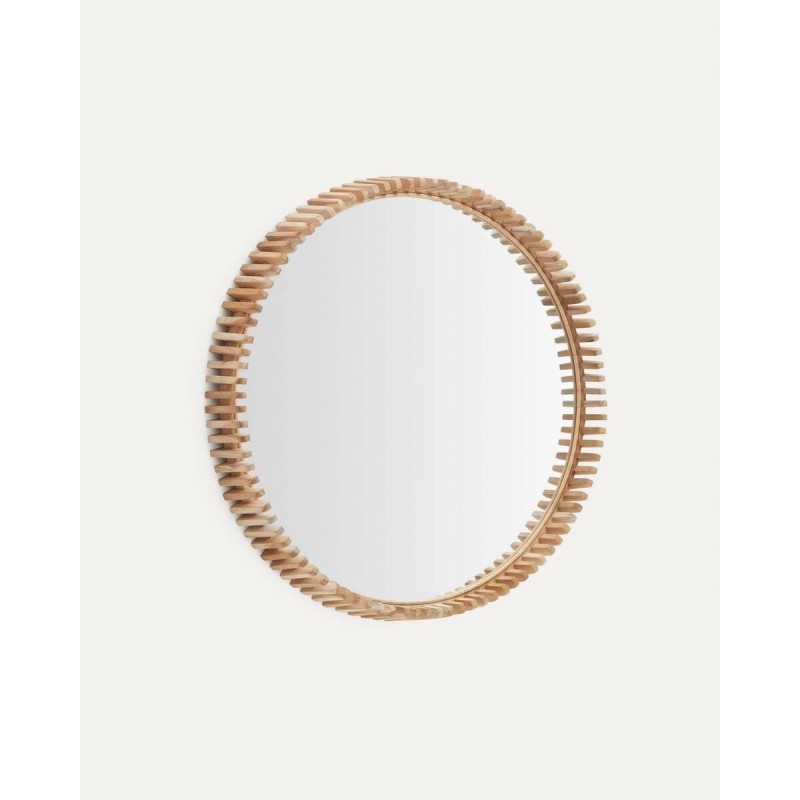 ESPEJO POLKE DE MADERA DE TECA 80cm