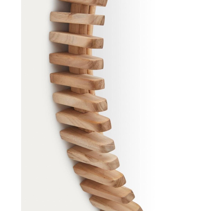 Espejo polke de madera de teca 80cm