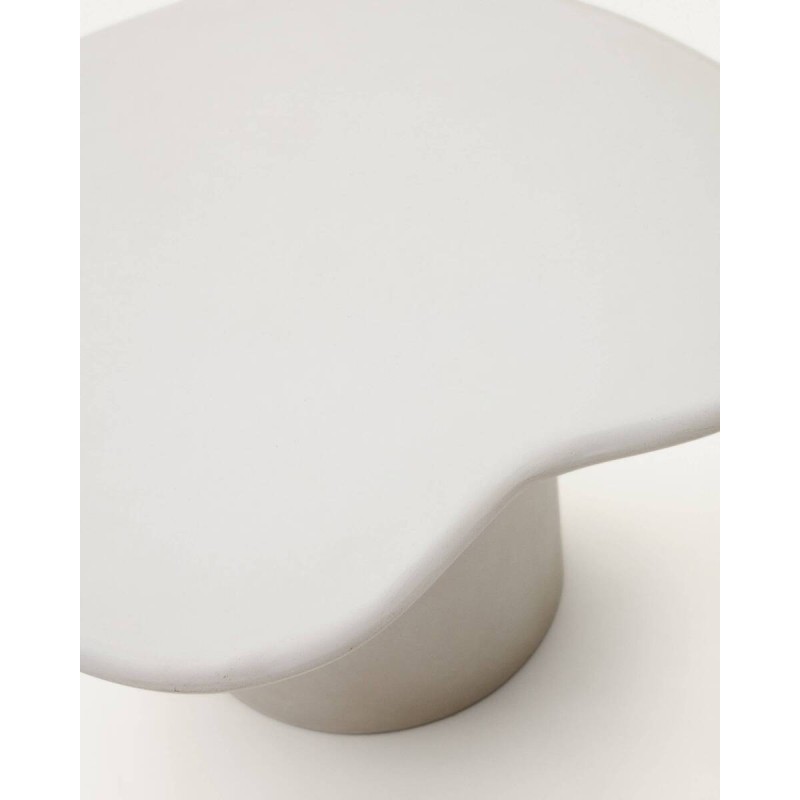 Mesa de centro Macarella de cemento blanco 83x77 cm