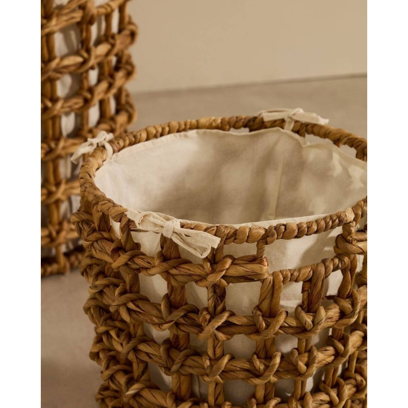 Set Dilam de 2 cestas de fibras naturales Ø 30 cm / Ø 38 cm