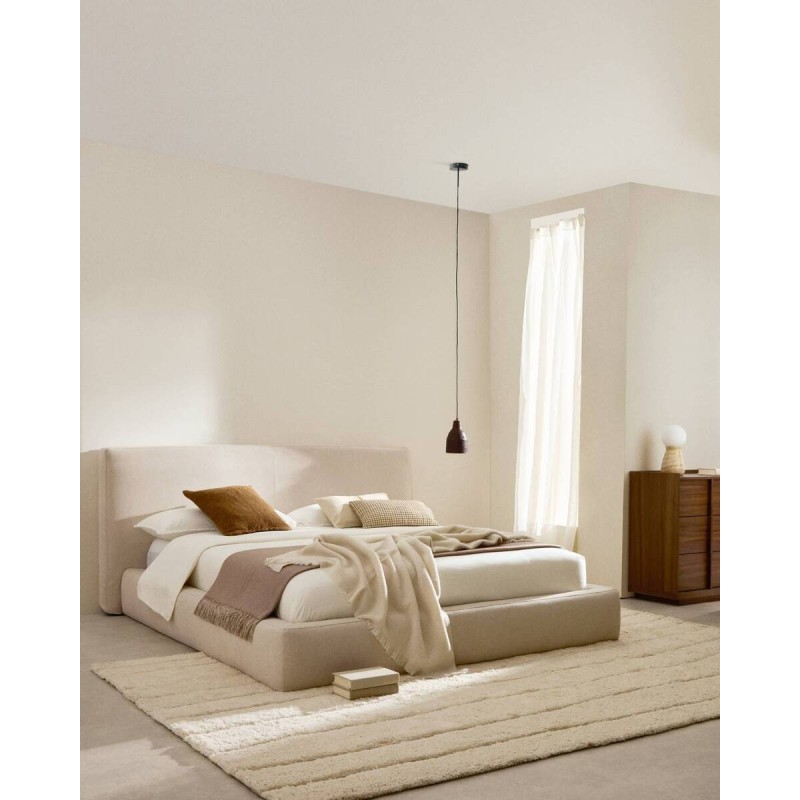 Cama desenfundable Blok beige para colchón de 180 x 200 cm FSC Mix Credit