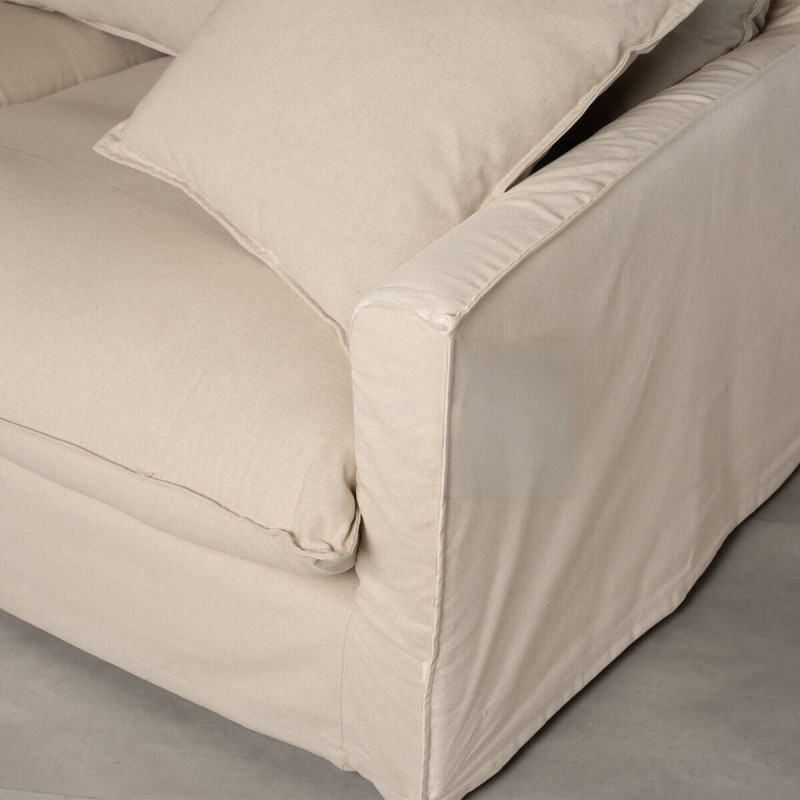 Sofá Avola con Chaise Longue Izquierda 290 cm – Lino y Algodón Beige
