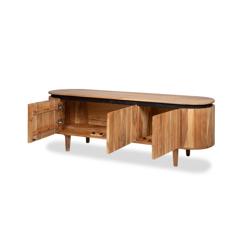 Mesa de tv marea de acacia natural 160x40x55cm