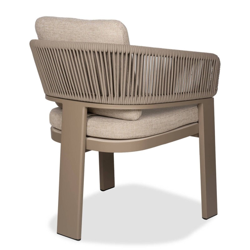 SILLA DE COMEDOR DE EXTERIOR CAYENNE DE ALUMINIO Y CUERDA 63x70x82cm