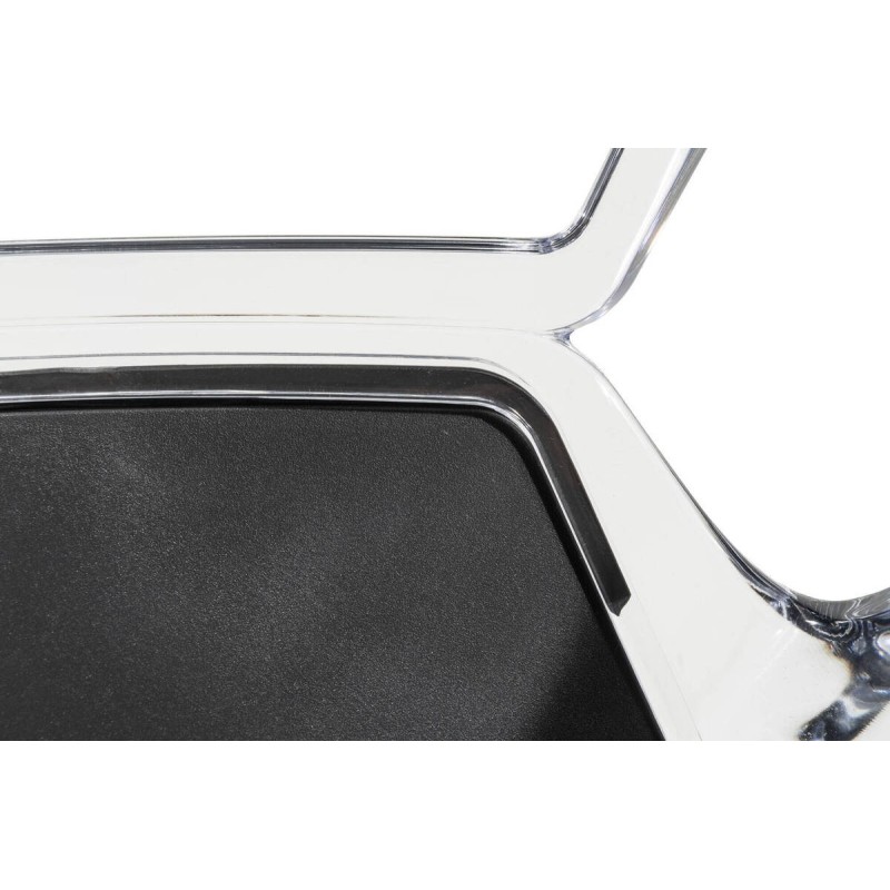 Silla ego antracita respaldo transparente 55x53x82cm