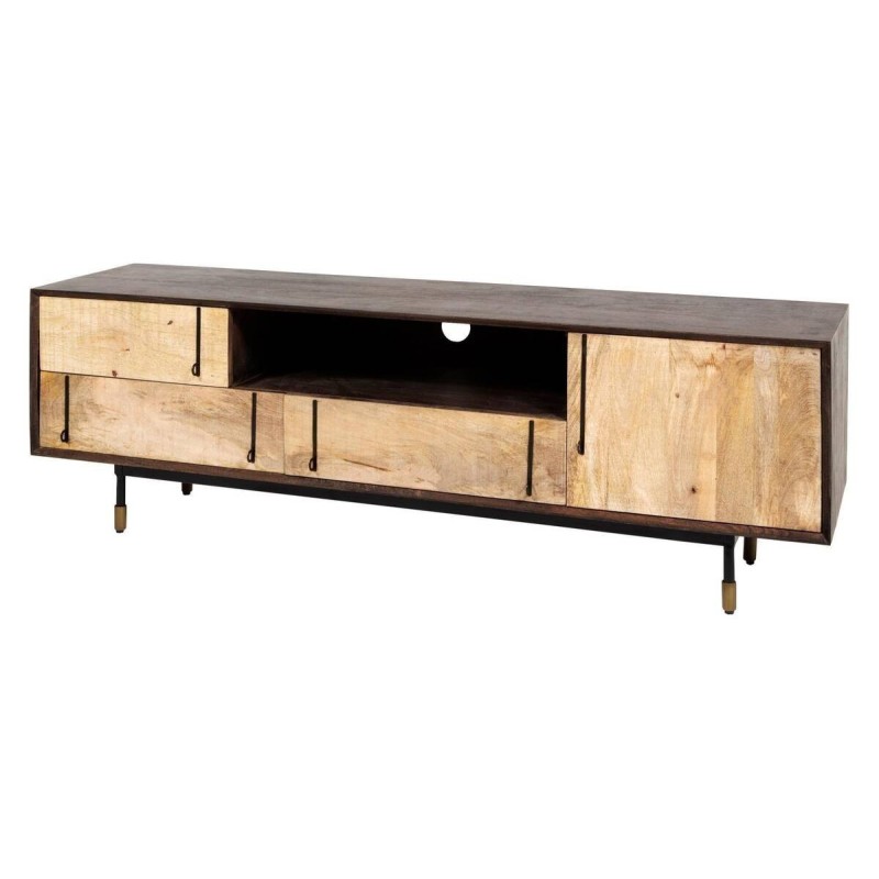 Mueble tv nairobi madera acacia y mango con una puerta/ tres cajones 160x40x50cm