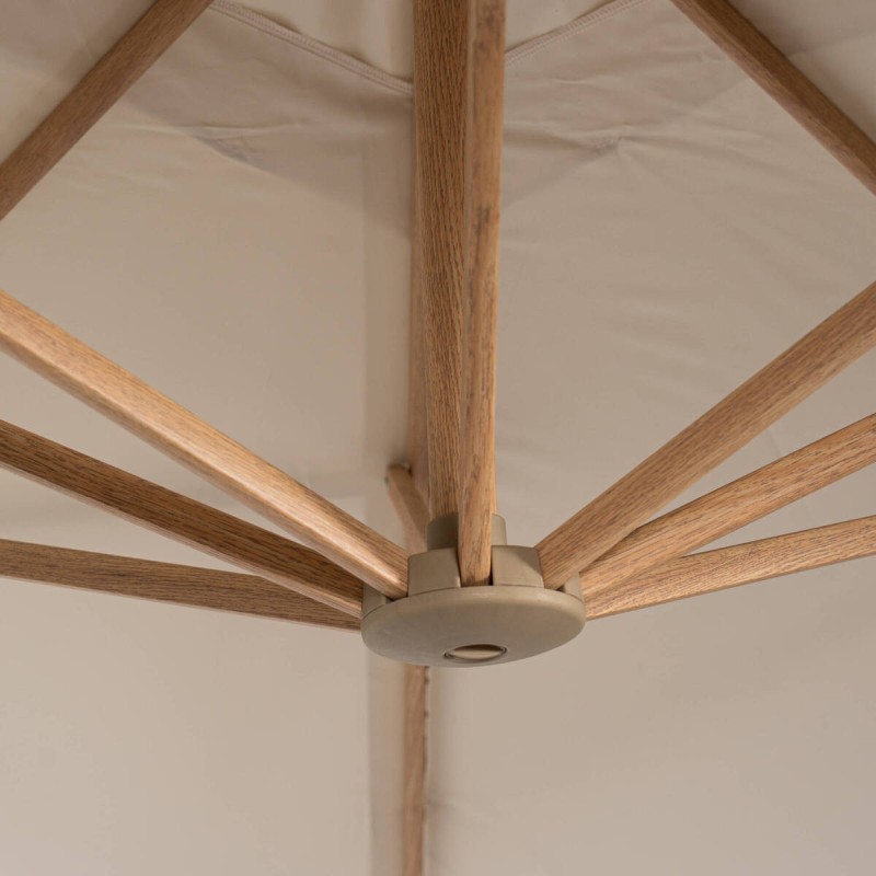 Parasol lateral Roma 3×3 m con acabado efecto madera